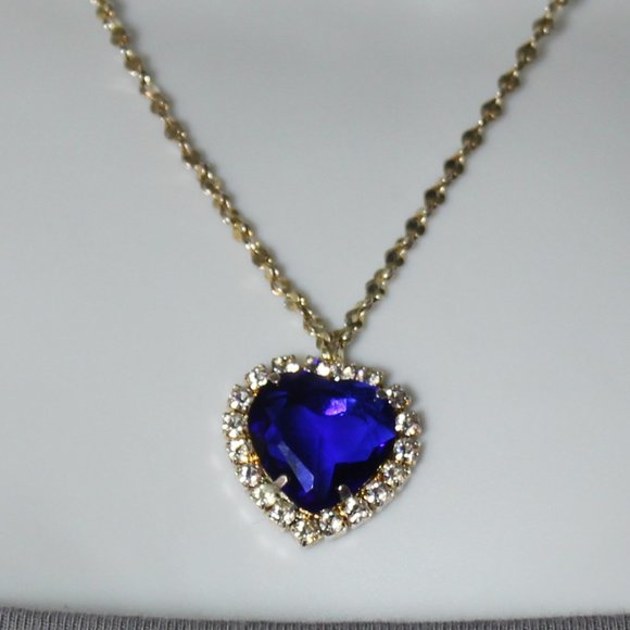 Vintage 1998 Cobalt Blue Heart of the Ocean Lind W - Picture 2 of 6